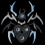 tb05sTattoo Blue S Spider 21x22mm 540